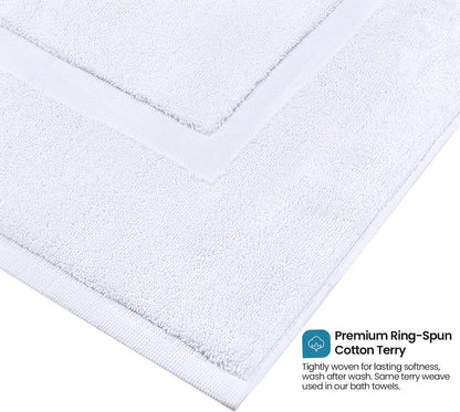 Utopia Towels Cotton Bath Mat, 21x34 in, 2 Pack, White