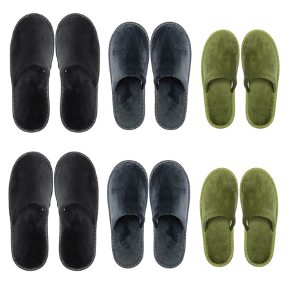 OSTADARRA 6-10 Pairs Spa Slippers, Non Slip Disposable Slippers For Guest