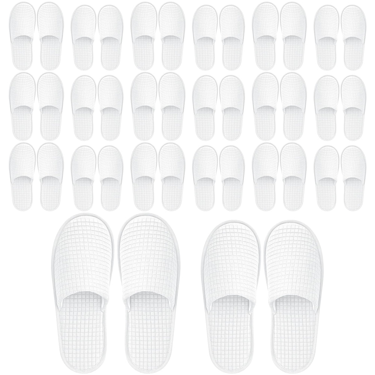 12-20Pairs Disposable Slippers Non Slip Washable for Guest Hotel Travel