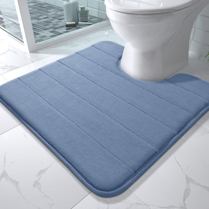 Yimobra Memory Foam Bath Mat, Super Soft Absorbent Bathroom Rug Non Slip, Quick Dry, Machine Washable Floor Carpet for Tub Shower, Home Decor Accessories, 24x17, Cream