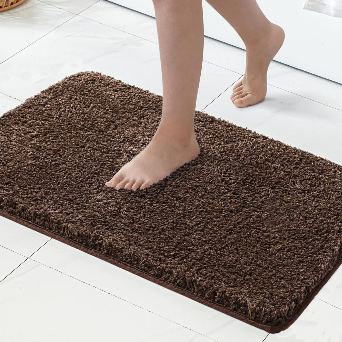 MIULEE Teal Bathroom Rugs Soft Small Microfiber Bath Mat 16x24 Inch