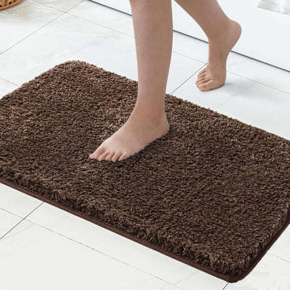 MIULEE Teal Bathroom Rugs Soft Small Microfiber Bath Mat 16x24 Inch
