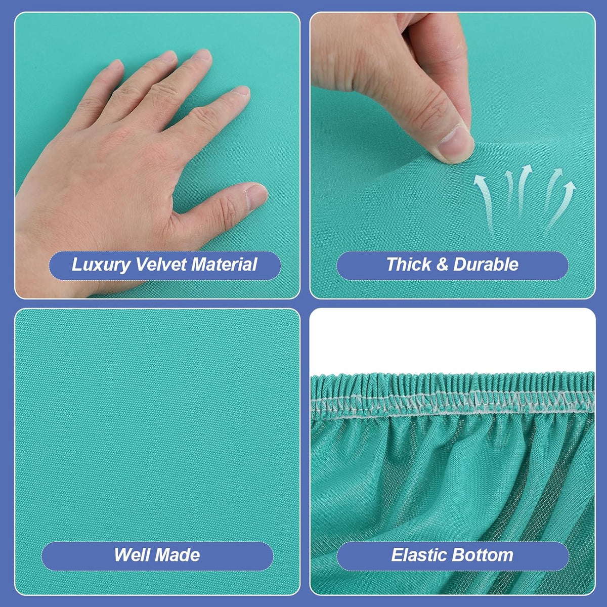 Toilet Tank Cover and Toilet Lid Cover Washable Toilet Cover Set with Elastic Bottom Soft Stretch Fabric Cover for a Lid Toilet Tank Toilet Top Cover Back of Toilet Tank Cover Replacement (Green)