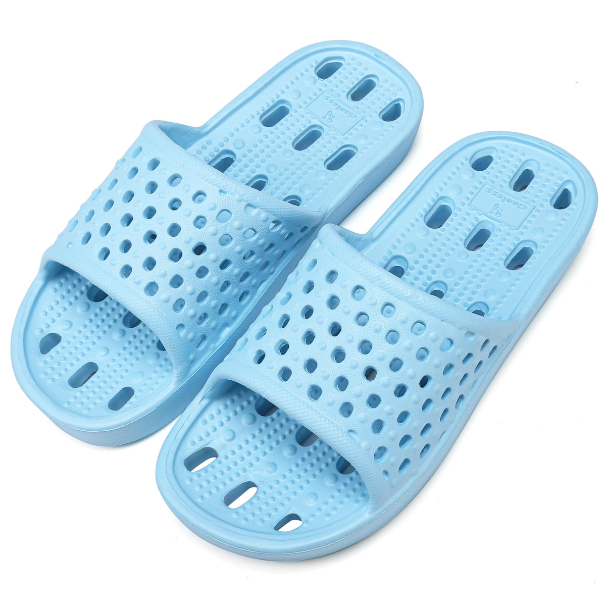 Shower Shoes for Men and Women,Non-Slip Quick-Dry Bath Slippers with Drain Holes,Lightweight Pool, Gym, Bathroom & College Dorm Sandals