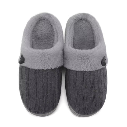 NineCiFun Women's Fuzzy House Slippers Memory Foam Cute Ladies Home Shoes
