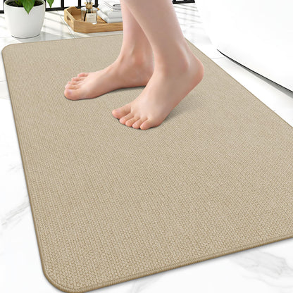 Smiry Ultra Thin Bath Mat 30X20, Non Slip Rubber Washable Bathroom Rugs