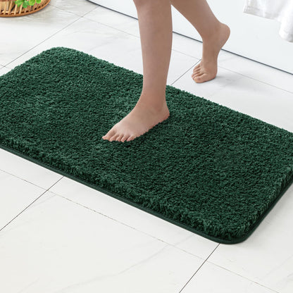 MIULEE Teal Bathroom Rugs Soft Small Microfiber Bath Mat 16x24 Inch