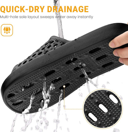 Aoowoll Shower Shoes for Men and Women Non-Slip Sandals Bathroom Slippers