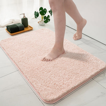 MIULEE Teal Bathroom Rugs Soft Small Microfiber Bath Mat 16x24 Inch