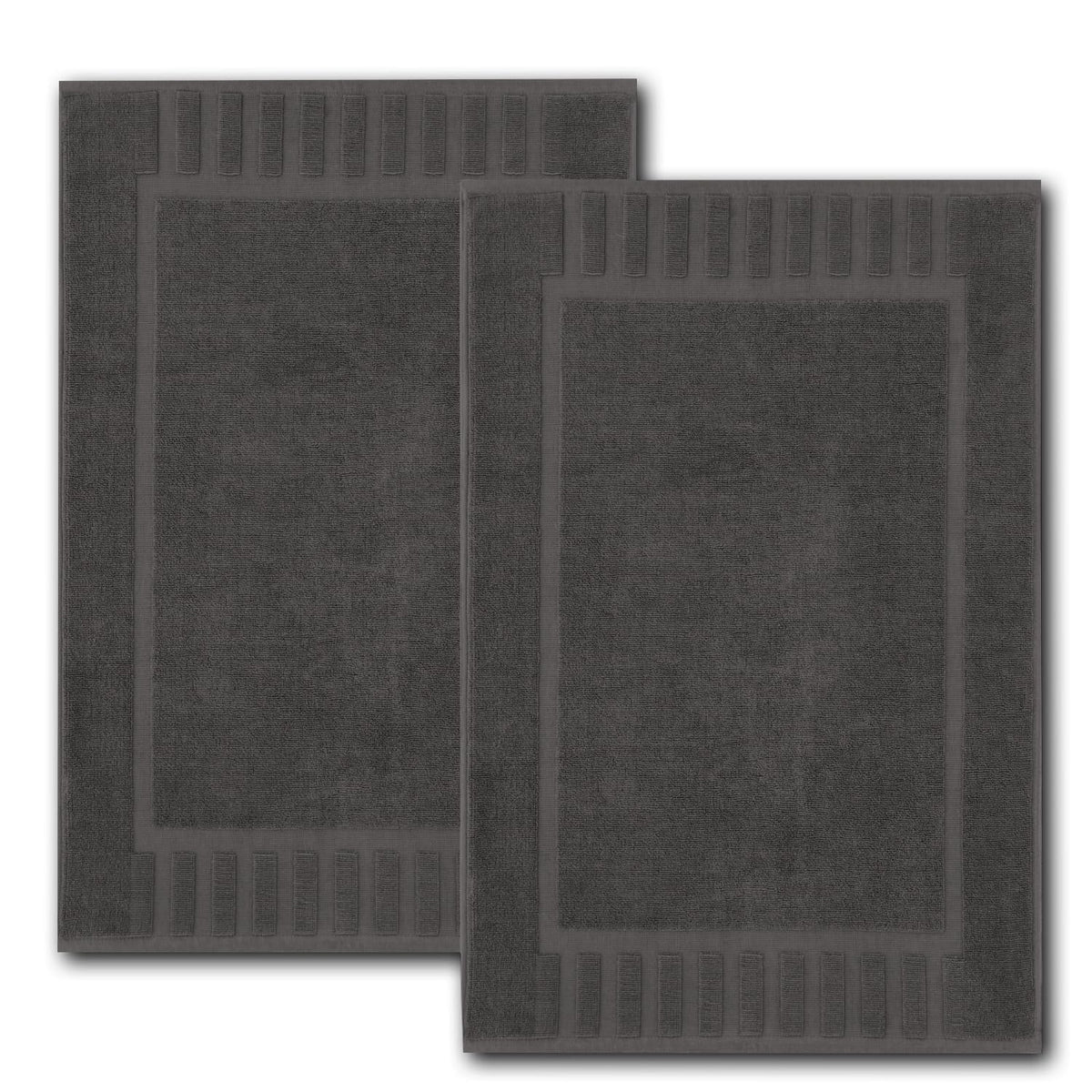 White Classic Luxury Aqua Bath Mats 22x34, 2 Pack, [Not a Bathroom Rug]