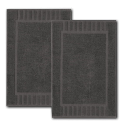 White Classic Luxury Aqua Bath Mats 22x34, 2 Pack, [Not a Bathroom Rug]