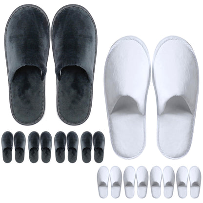 OSTADARRA 6-10 Pairs Spa Slippers, Non Slip Disposable Slippers For Guest