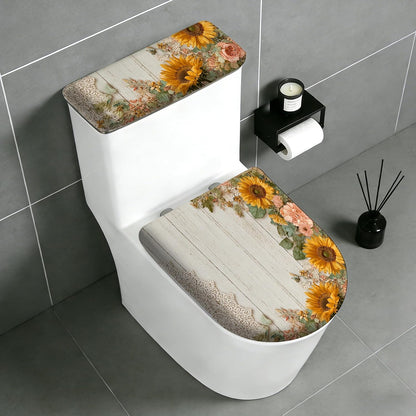 2 pack Toilet Lid Cover & Tank Lid Cover,Fits Standard & Elongated Toilet