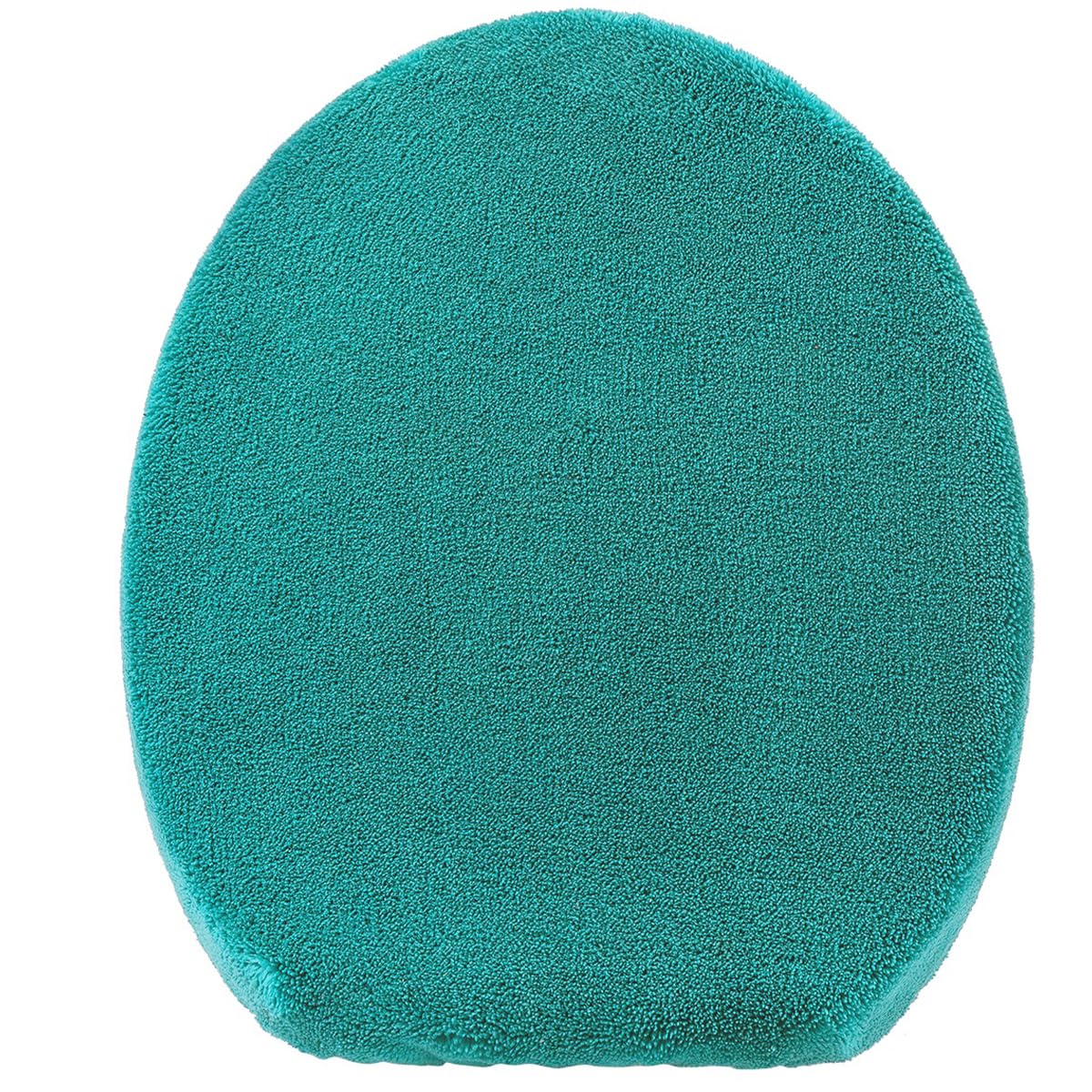 Madeals Microfiber Toilet Lid Cover Soft and Absorbent, Comfortable Bathroom Toilet Lid Cover Seat Fits Most Size Toilet Lids for Teal