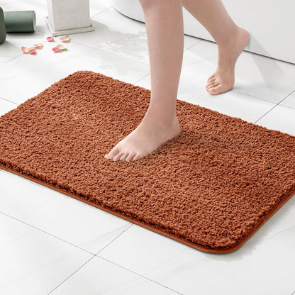 MIULEE Teal Bathroom Rugs Soft Small Microfiber Bath Mat 16x24 Inch