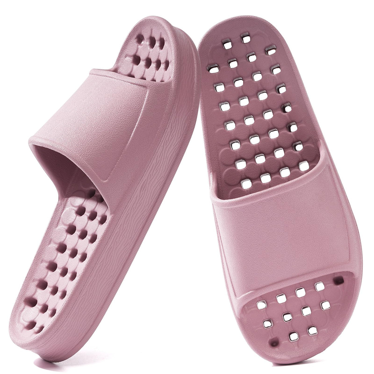 Unisex Arch Support Shower Shoes with Drain Holes Slides
