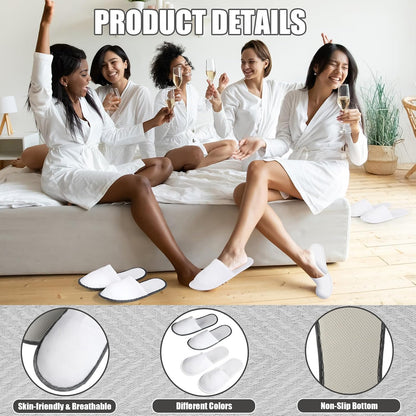 Ramede 80 Pairs Disposable Hotel Slippers Bulk