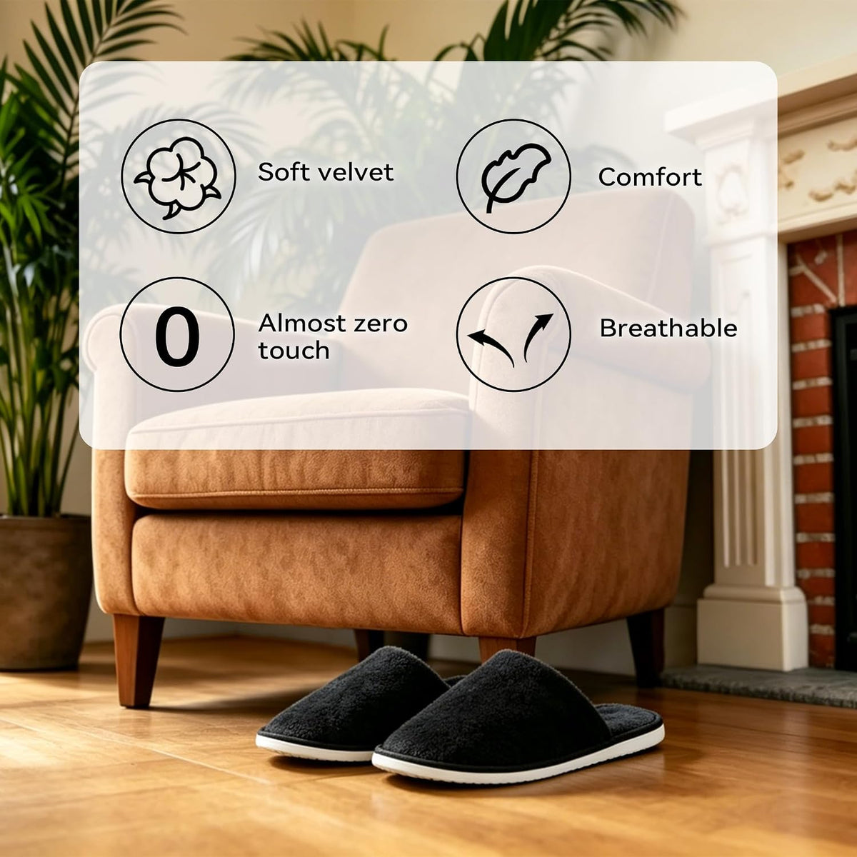 10 Pairs Disposable Guest Slippers, One Size Slippers