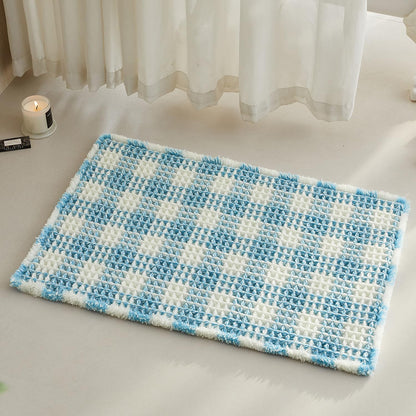 TYUU Waffle Bath Mat, Boho Bathroom Rugs Non Slip Washable, 30x20 Khaki