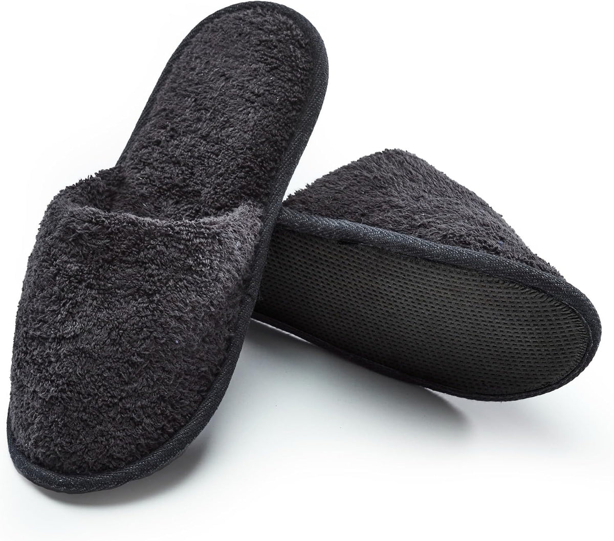 ESKYMODE Men's Terry Cotton Bath Slippers, Travel Hotel Slippers for Men