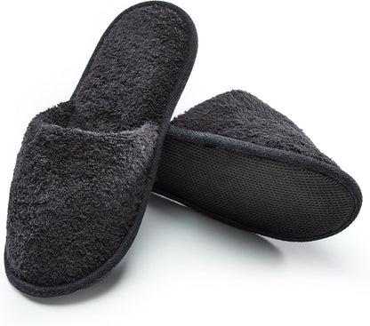 ESKYMODE Men's Terry Cotton Bath Slippers, Travel Hotel Slippers for Men
