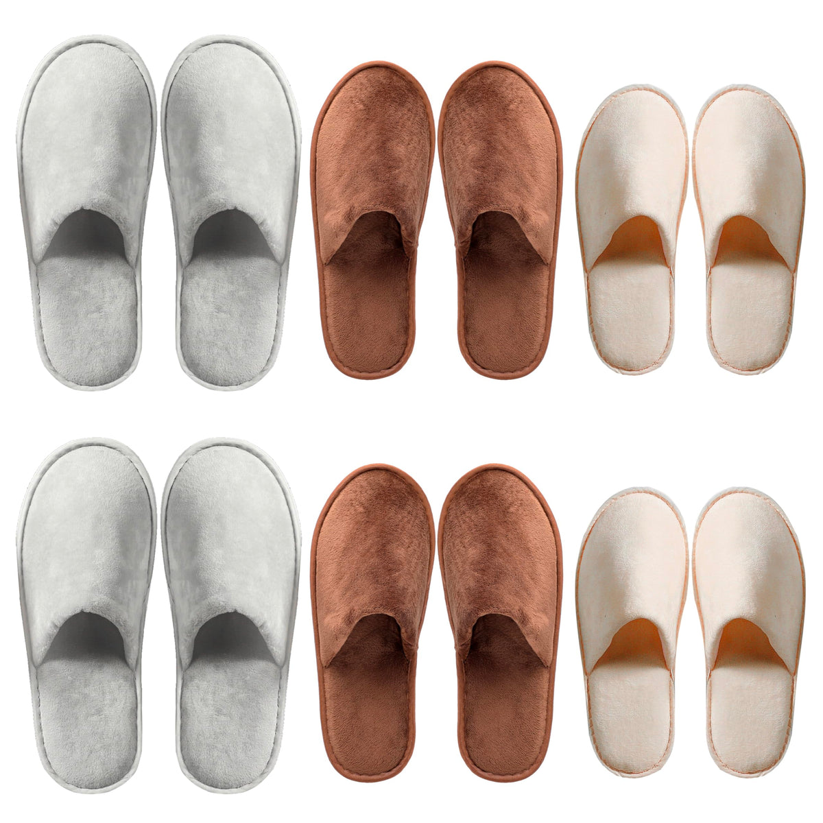 OSTADARRA 6-10 Pairs Spa Slippers, Non Slip Disposable Slippers For Guest