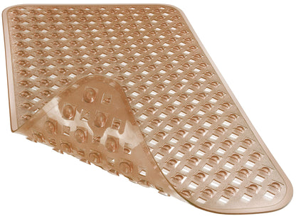 Yimobra Bathtub Mat Non Slip, 35"X16" Shower Mat with Strong Suction Cups & Drain Holes, Long Anti Slip Bath Tub Mat for Inside Shower, Machine Washable Fast Drying, Bathroom Essentials, Clear Blue