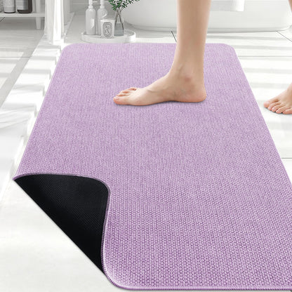 Smiry Ultra Thin Bath Mat 30X20, Non Slip Rubber Washable Bathroom Rugs