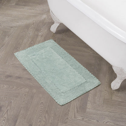 Laura Ashley Ruffle Border 100% Cotton Bath Rug, Sage Green, 17"x 24"