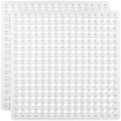 GORILLA GRIP Bath Tub Shower Mat, Bathtub Floor Liner, 35x16 Gray Opaque