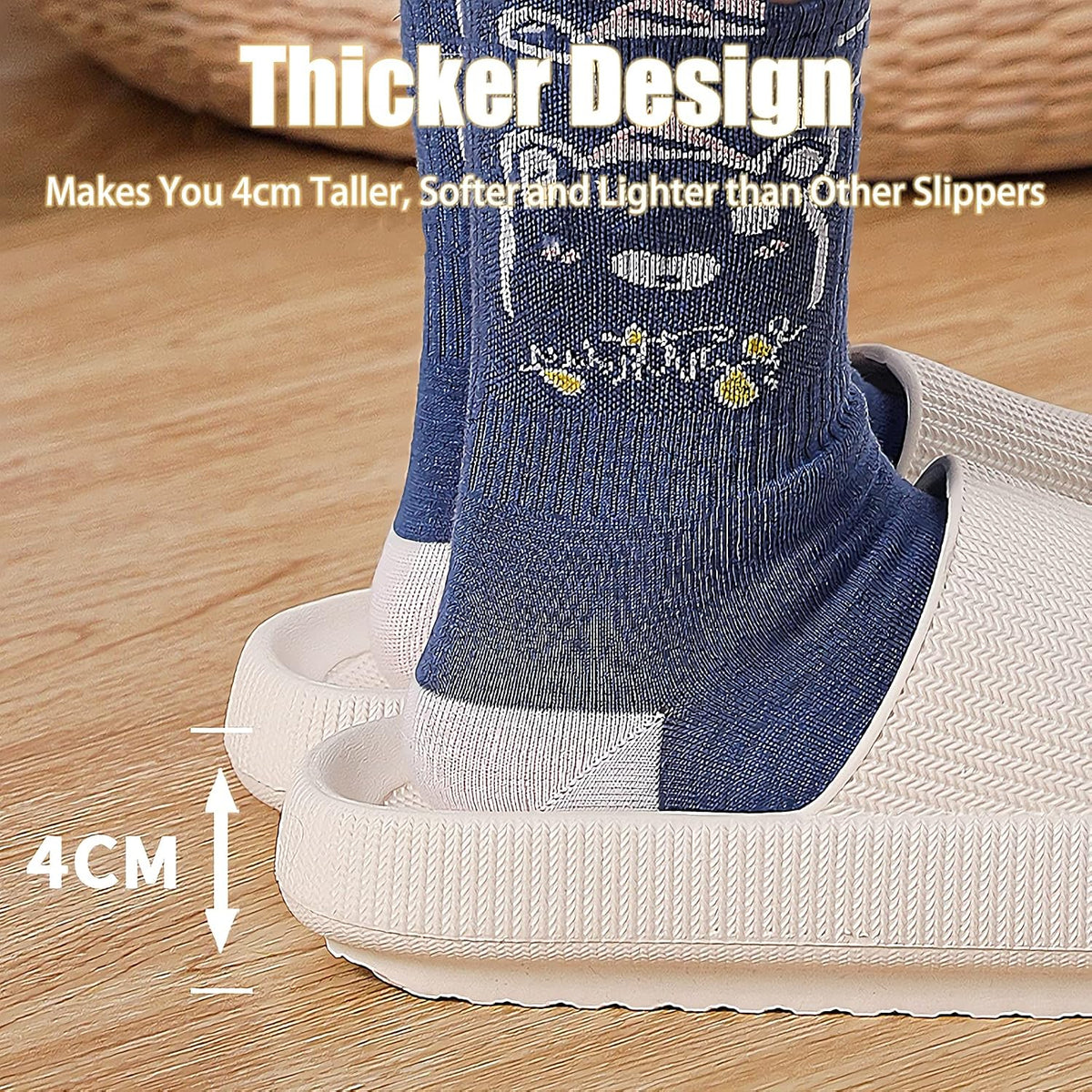 rosyclo Cloud Slippers for Women and Men Cushioned Thick Sole Slide Sandals