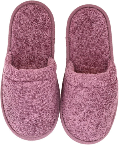 Arus Women's Turkish Terry Cotton Cloth Bath Spa Slippers Powder Pink 6-9.5