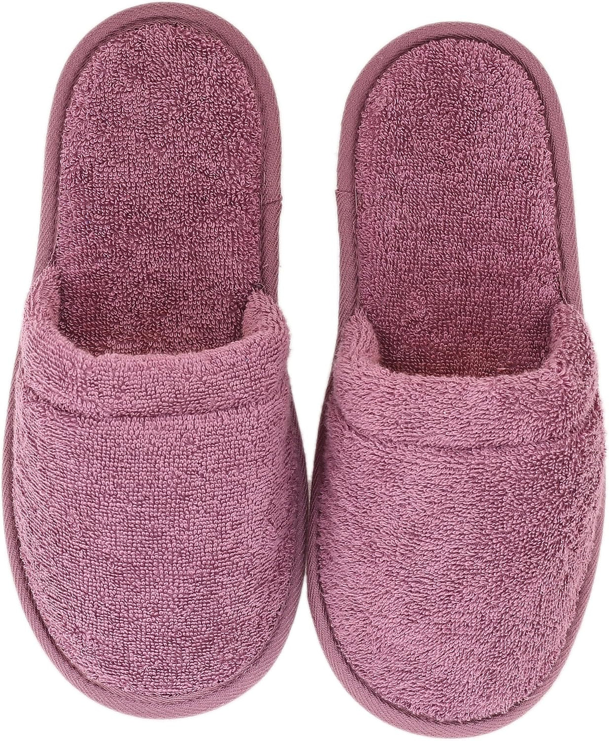 Arus Womens Turkish Terry Cotton Cloth Bath Spa Slippers, White, 6-9.5