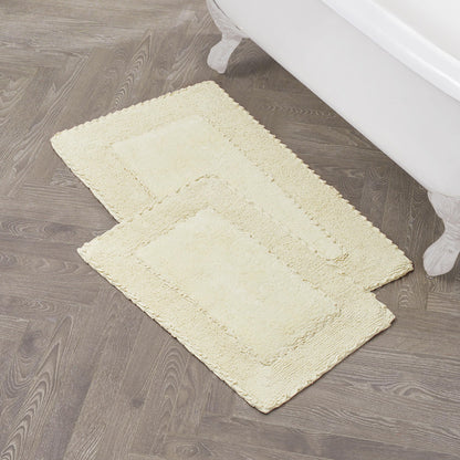Laura Ashley Ruffle Border 100% Cotton Bath Rug, Sage Green, 17"x 24"