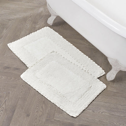 Laura Ashley Ruffle Border 100% Cotton Bath Rug, Sage Green, 17"x 24"