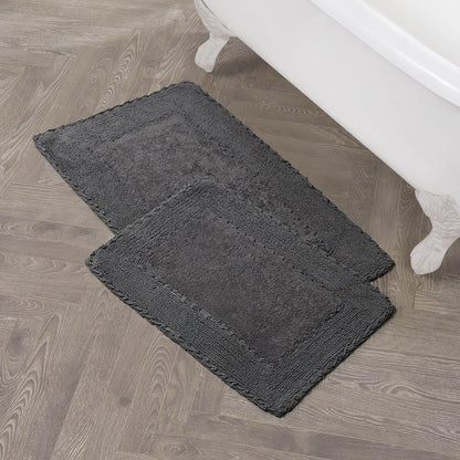 Laura Ashley Ruffle Border 100% Cotton Bath Rug, Sage Green, 17"x 24"