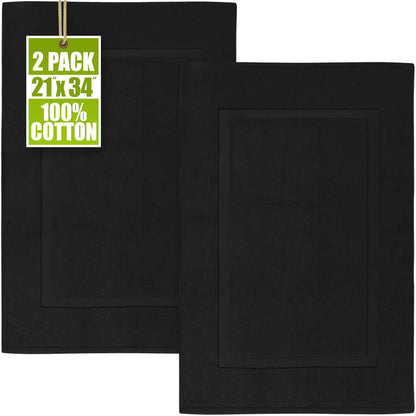 Utopia Towels Cotton Bath Mat, 21x34 in, 2 Pack, White
