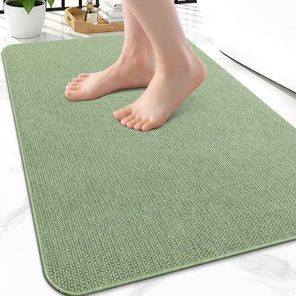 Smiry Ultra Thin Bath Mat 30X20, Non Slip Rubber Washable Bathroom Rugs