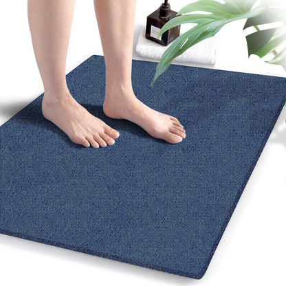 godehone Shower Mats Non Slip Without Suction Cups, PVC Loofah Bathroom Mats, Loofah Mats for Shower and Bathroom, Quick Drying, 15.7× 36 Inch, Grey