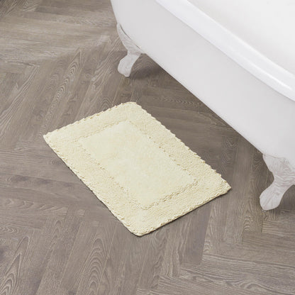 Laura Ashley Ruffle Border 100% Cotton Bath Rug, Sage Green, 17"x 24"
