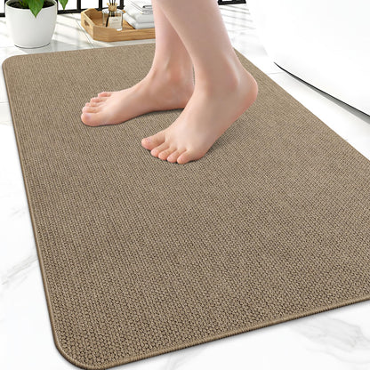 Smiry Ultra Thin Bath Mat 30X20, Non Slip Rubber Washable Bathroom Rugs