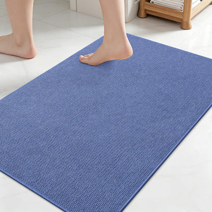 Smiry Ultra Thin Bath Mat 30X20, Non Slip Rubber Washable Bathroom Rugs