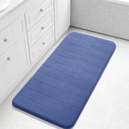 Yimobra Memory Foam Bath Mat, Super Soft Absorbent Bathroom Rug Non Slip, Quick Dry, Machine Washable Floor Carpet for Tub Shower, Home Decor Accessories, 24x17, Cream