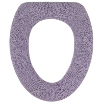 Soft Toilet Seat Cover - Plush & Thick Fabric Toilet Seat Warmer for Round & Elongated 14x18" Toilet Seats - Reusable, Machine-Washable, Easy-Install - Gift-Ready Packaging - Frost Gray