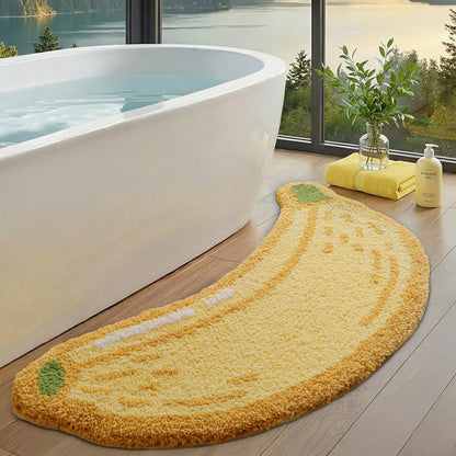 LUMI Bathroom Rug Green Leaf, Absorbent Non Slip Bath Mat, 31.5"x47"