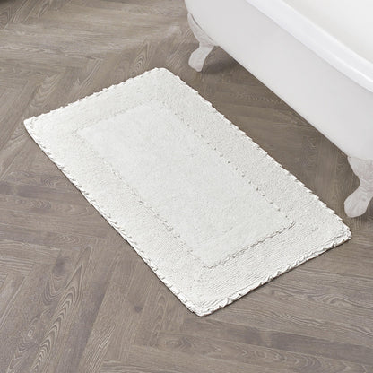 Laura Ashley Ruffle Border 100% Cotton Bath Rug, Sage Green, 17"x 24"