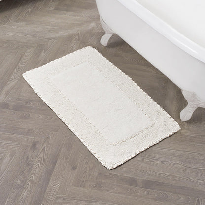 Laura Ashley Ruffle Border 100% Cotton Bath Rug, Sage Green, 17"x 24"