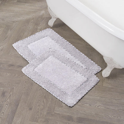 Laura Ashley Ruffle Border 100% Cotton Bath Rug, Sage Green, 17"x 24"