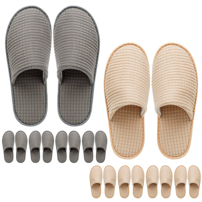 OSTADARRA 6-10 Pairs Spa Slippers, Non Slip Disposable Slippers For Guest