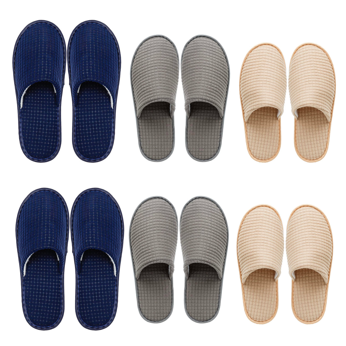 OSTADARRA 6-10 Pairs Spa Slippers, Non Slip Disposable Slippers For Guest